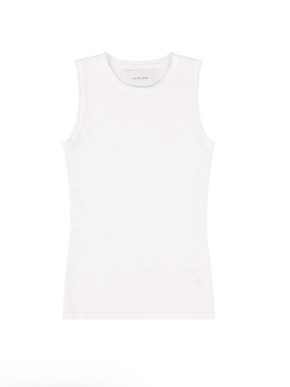 ALL MY LOVE Maddie Top - White Ribbed Sleeveless Tank